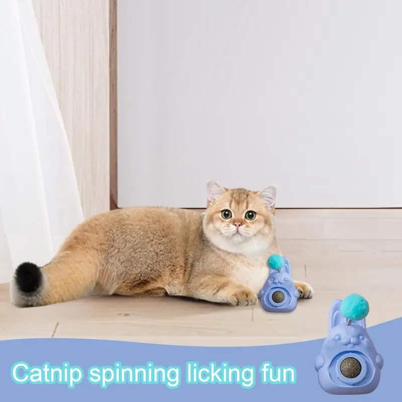 Catnip Roller Ball Wall Cat Lick Ball Lollipops Cute Cat Energy Ball Edible Teeth Cleaning Toy Sticks On Wall For Indoor Outdoor