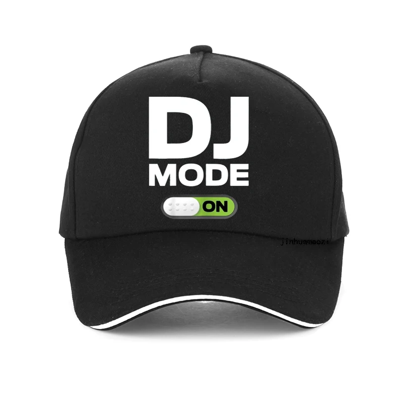 Gorra de béisbol con estampado de DJ Mode ON Disc para hombre y mujer, gorro Unisex con estampado de música, estilo rock, regalo de cumpleaños