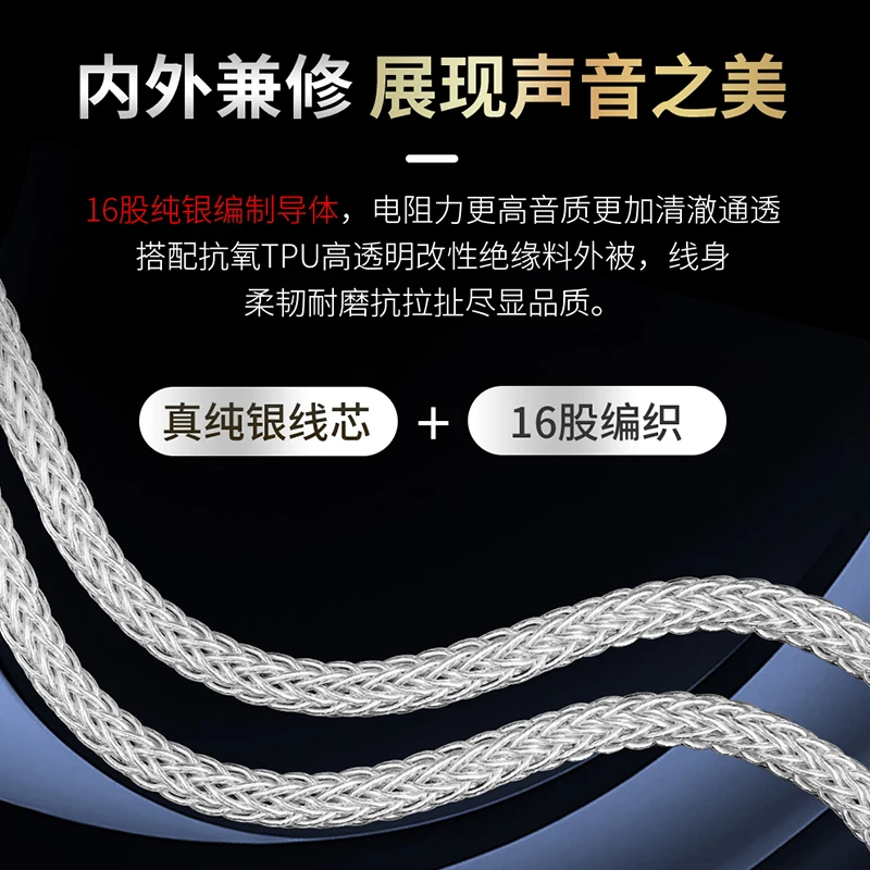 Cavo di bilanciamento in argento sterling Cavo per microfono XLR Cavo audio per febbre per amplificatore di potenza CD