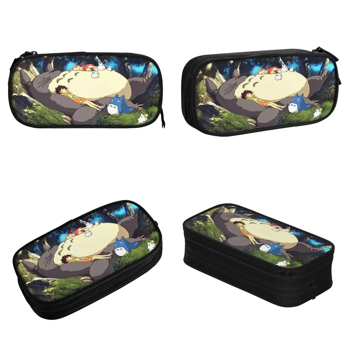 Film Cartoon T-TotoroS Pencil Cases Fun Anime Pen Box Pencil Bags Girls Boys Big Capacity Students School Gift Pencilcases