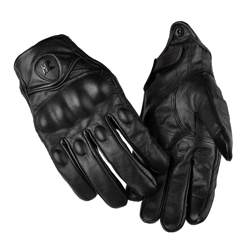 

Motorcycle gloves genuine leather men's and women's riding motorcycles warm sheepskin touch screen off-road protective case