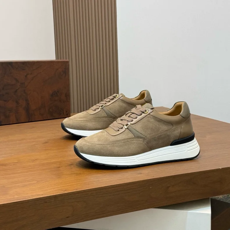 

Leisure luxury mesh woven sports shoes with breathable design, running shoes with laces, comfortable men's shoes