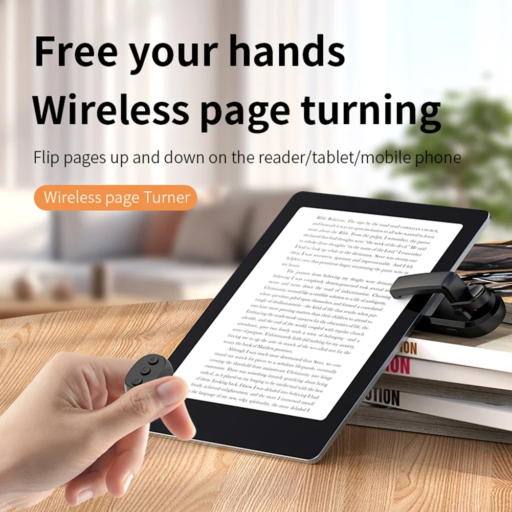 Remote Control Page Turner Scrolling Ring Wireless Finger Shutter Remote Control Camera Remote Clicker for Kindle Paperwhite