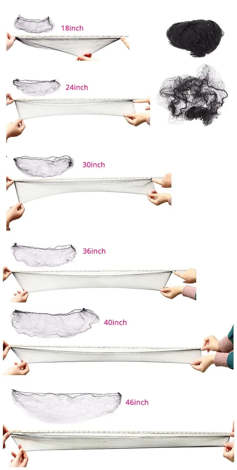 20 piezas de red para el cabello de nailon duradera para moño, herramienta de peinado, negro, Beige, marrón, 5Mm, red para el cabello para pelucas, redes para el cabello de malla