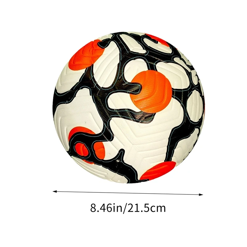 Balón de fútbol térmico de PU, tamaño estándar 5, sin costuras, a prueba de fugas, para entrenamiento de hierba en interiores