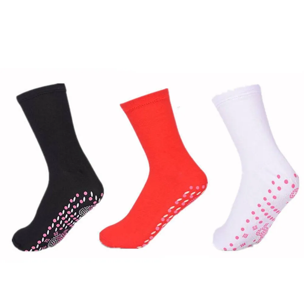 2pcs/Pair Tourmaline Magnetic Sock Self-Heating Therapy Magnet Socks Unisex Warm Self-Heating Socks Massage Sock