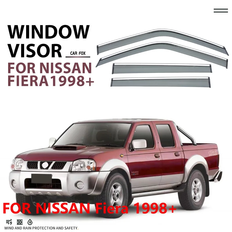日産フィエラ1998年以降用 車窓バイザー レインディフレクター サイドウィンドウ ウィンドシールド サンシェード オートスタイリングアクセサリー