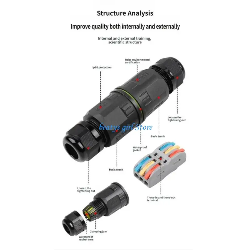C7AB High Performances Waterproof Junction Box Waterproof Connector For Outdoor