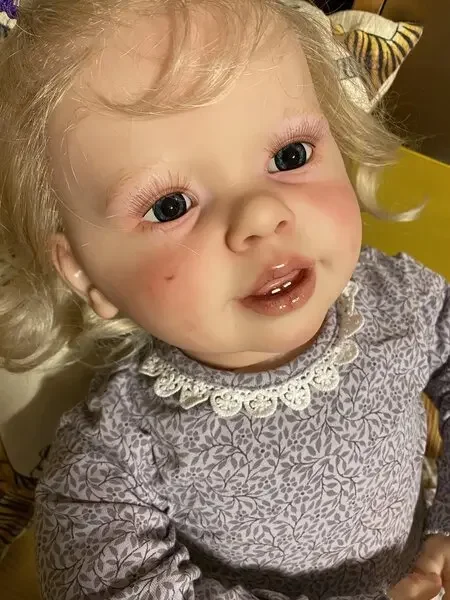 

DLS Индивидуальная ограниченная поставка 28 дюймов Reborn Baby Katie Marie уже готовая кукла с укорененными волосами огромного ребенка