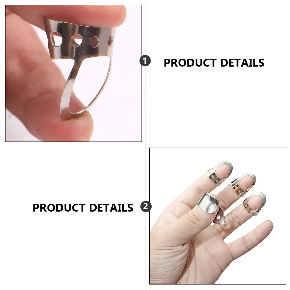 

5pcs Stainless Steel Guitar Rustproof Metal Finger Slide For Electric Guitar Tone Bar Lap Steel Slide Accessory