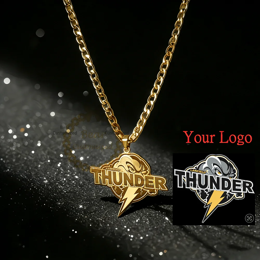 Custom MC Letter Stainless Steel Necklace Personalized DIY Name Cartoon Pendant Handwriting Logo Neck Fashion Jewelry Accessace