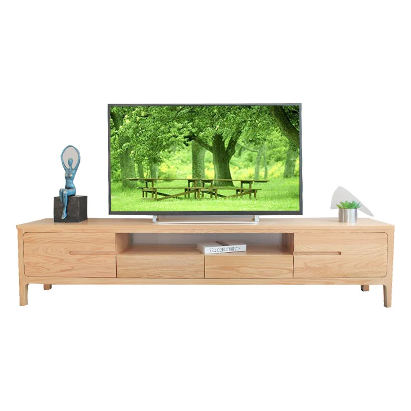 

Nordic solid wood TV cabinet modern simple living room audio-visual cabinet oak small apartment