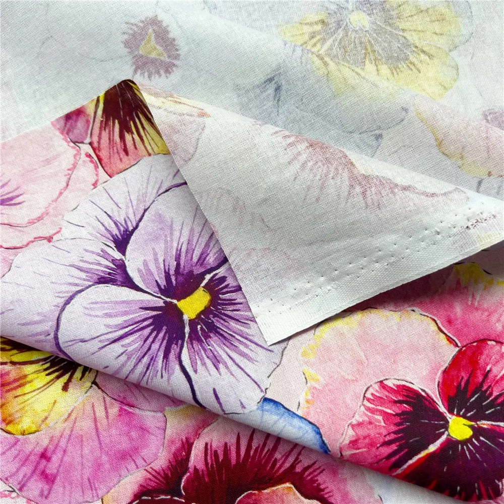 Full printed large flower print 100% Cotton Fabric Diy Material Sewing Quilting Fabrics for Patchwork Needlework