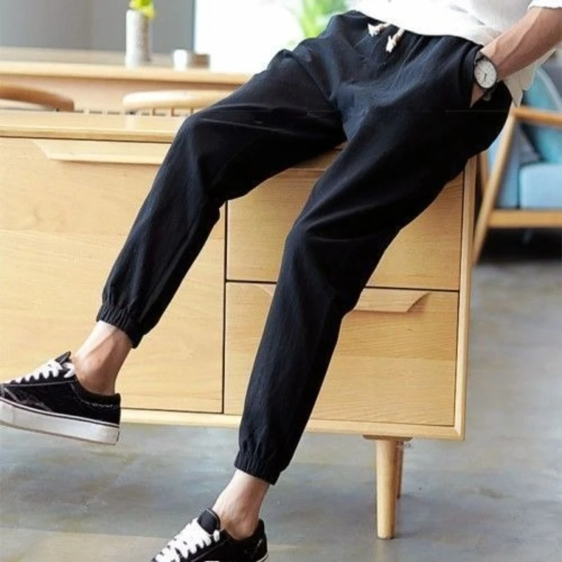 

Slim Fit Men's Casual Pants Original Clothing Plus Size Clothes Baggy Long New in Slacks High Quality Aesthetic Male Trousers