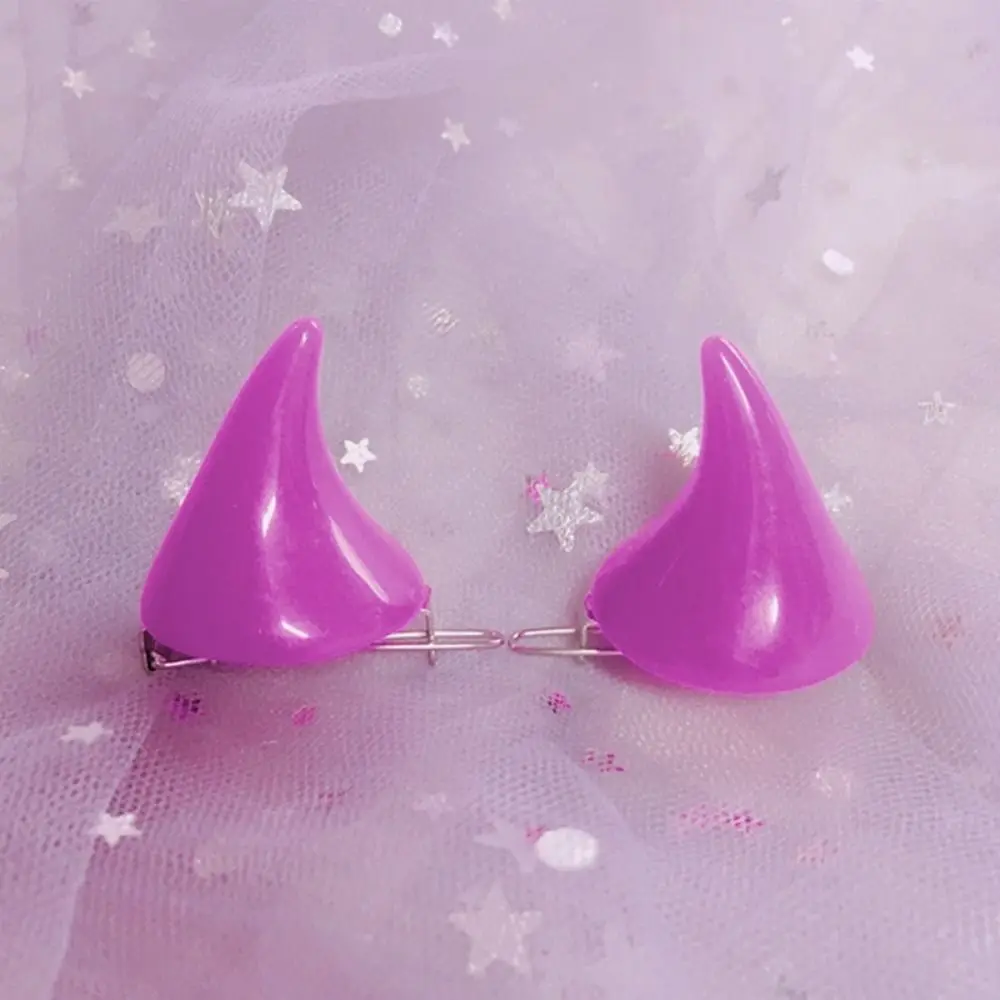 

Color Lovely Jewelry 1 Pair Fancy Barrette Stereo Cute Double Hairpin Devil Horn Ear Clip Halloween Cosplay Women Hair Clip