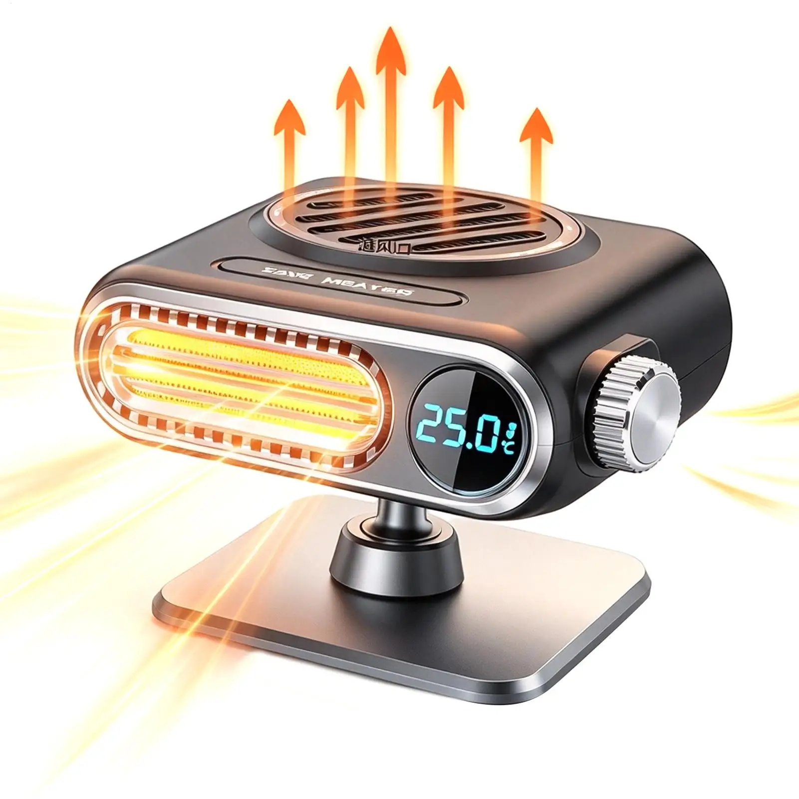Portable Car Heater 3 Temperature Settings Interior Fast Heating Fan 12 Volt Heater For Vehicle SUV RV Tractor Trailer Camping
