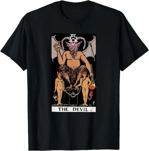 NEW LIMITED Devil Tarot Card Rider Waite Design Tee T-Shirt S-3XL