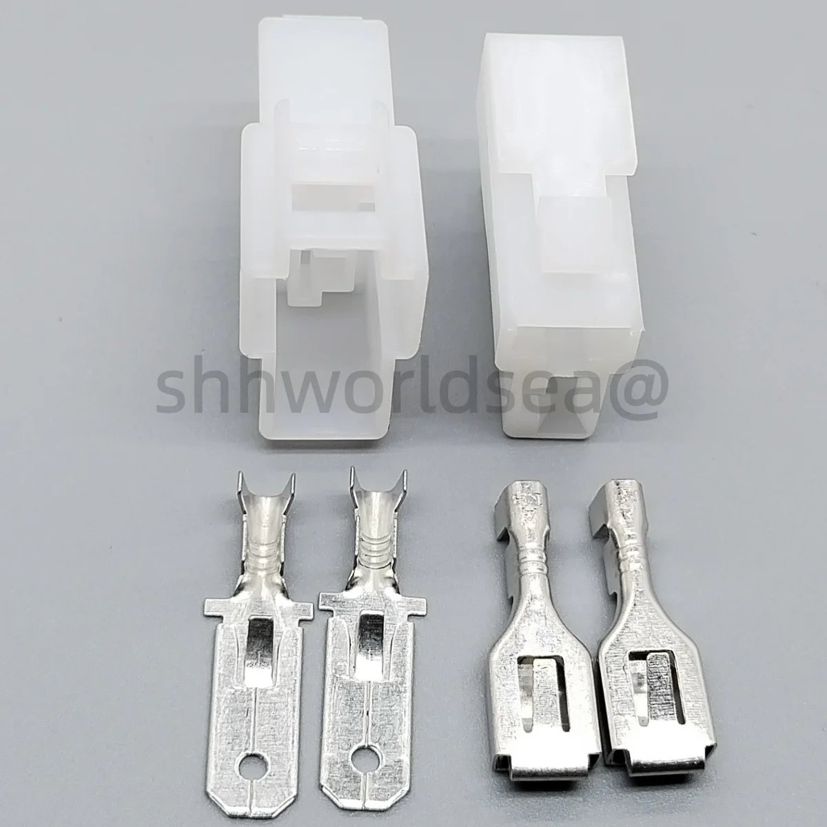 shhworldsea 6.3 Series New 2 Pin DJ7021-6.3 ABS Plastic Electrical Wire Connectors Plug Male Female Automobile Connector