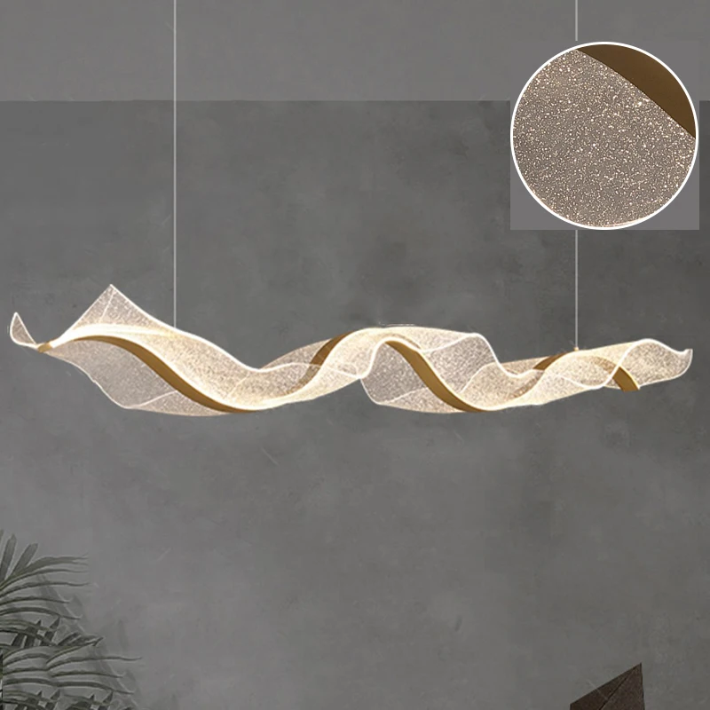 Nordic Creatieve Led Kroonluchter Ontwerp Lange Golf Hanglampen Restaurant Bar Lamp Eetkamer Home Decor Hangende Lichtarmatuur