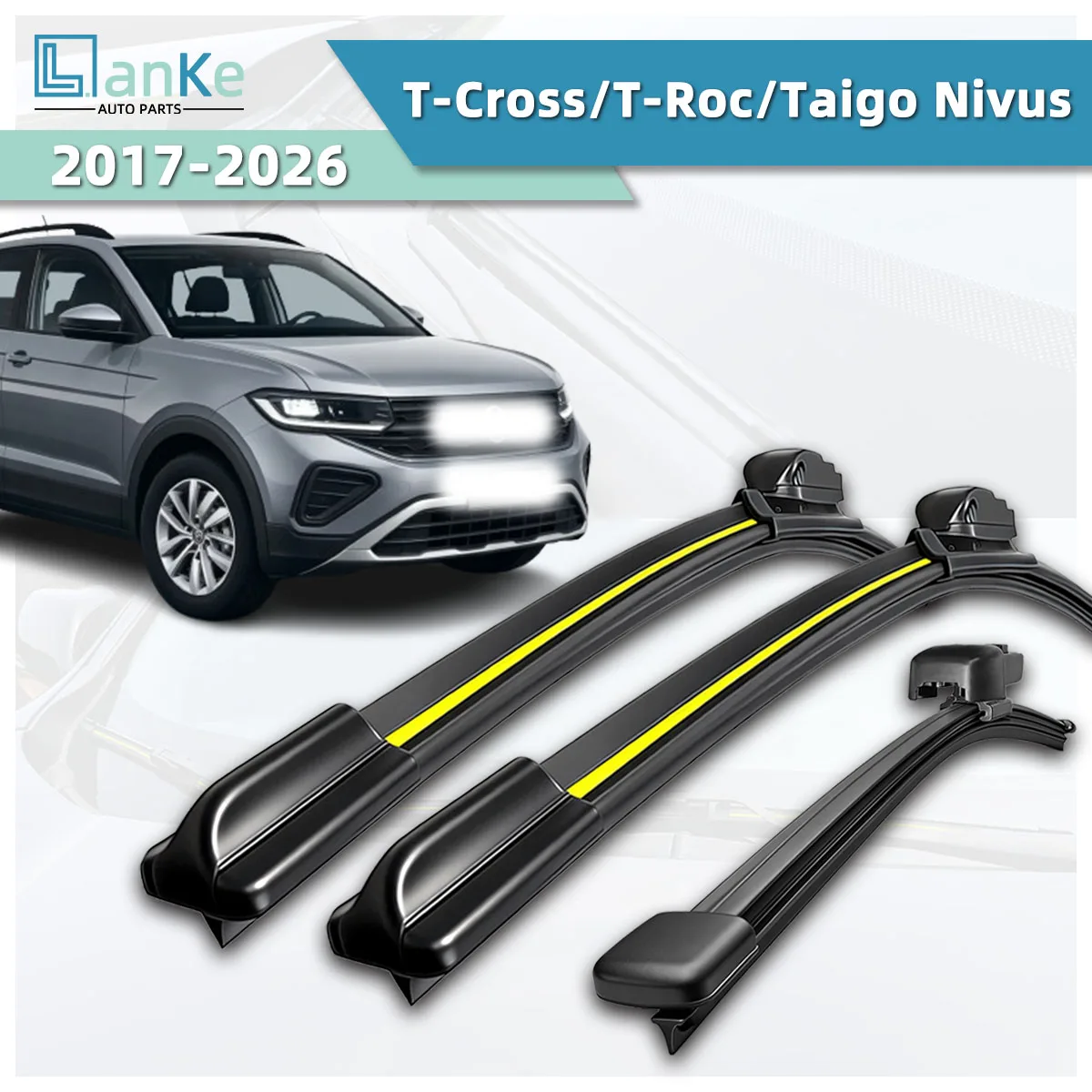 Limpiaparabrisas Delantero Bidireccional de Alta Definición para Volkswagen VW T-Cross/T-Roc/Taigo Nivus (2017-2026)