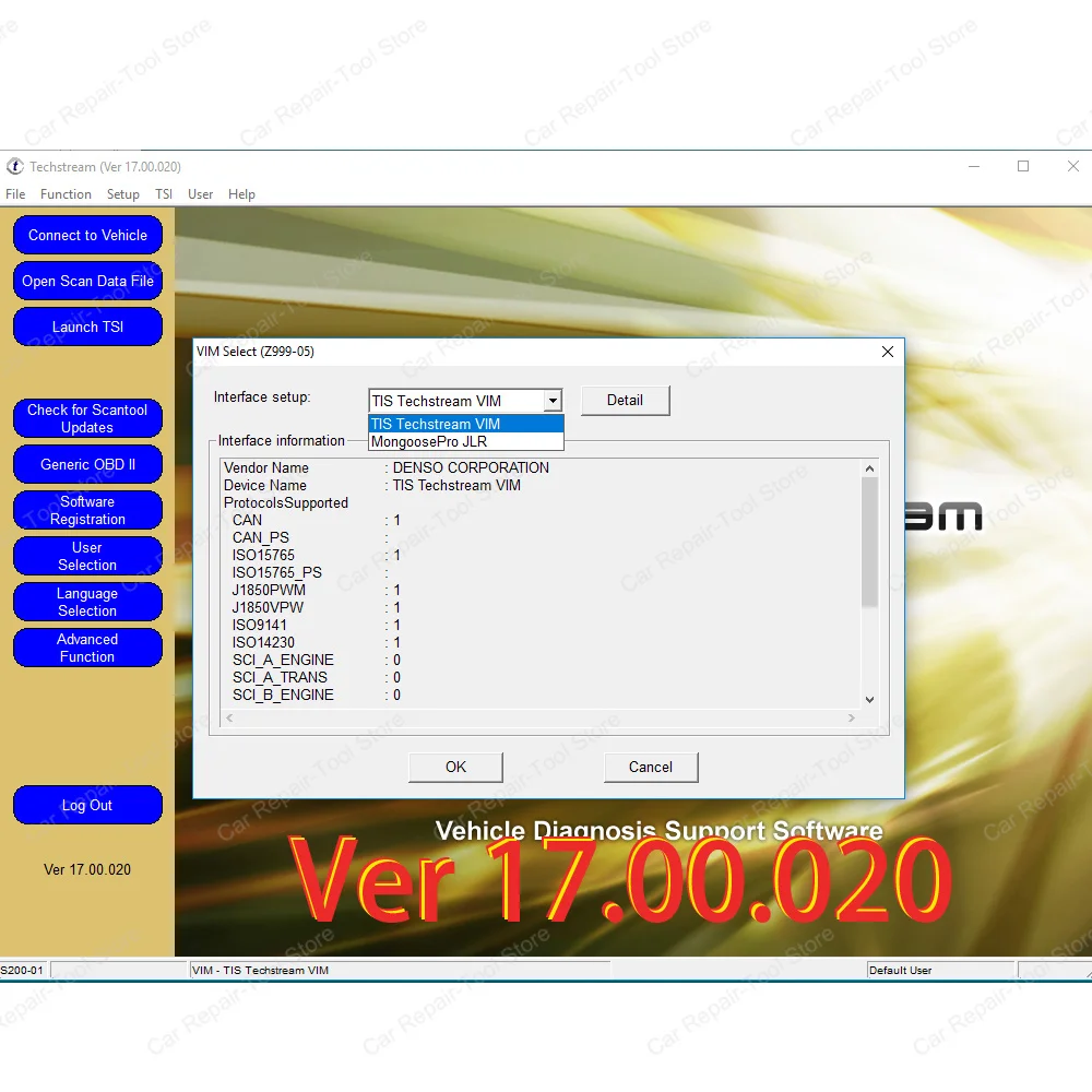 Mini VCI Techstream V17.00.020 Car Diagnostic Softwares V16.20.023 Interface for Toyot J2534 Mongoose TIS Send Link Or USB OR CD