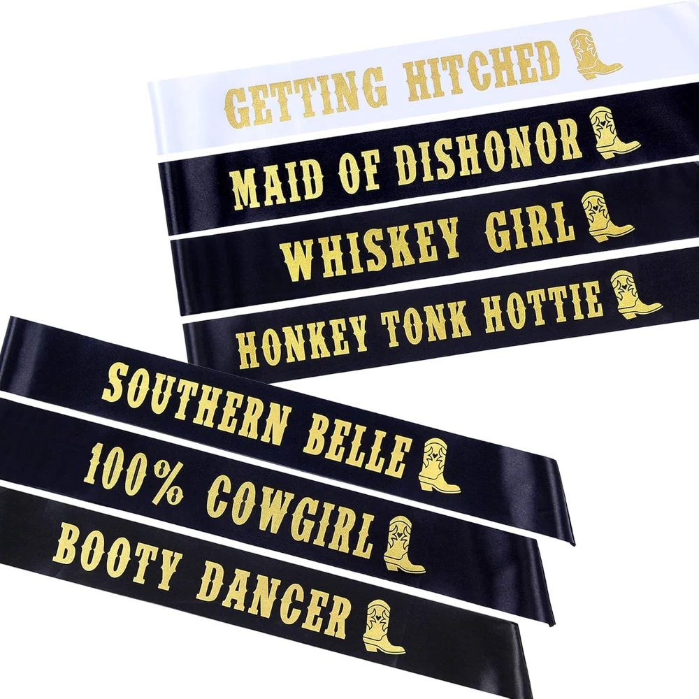 Bride Tribe Sash - Lot de 7 écharpes de fête