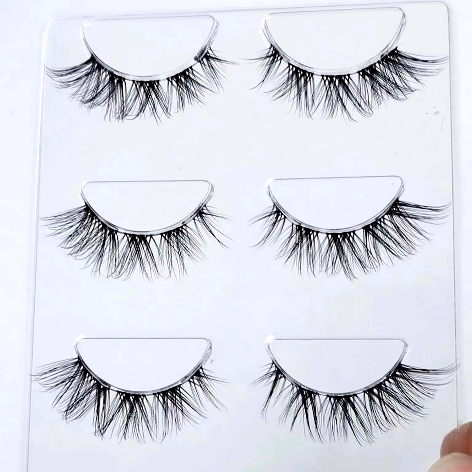 NEW Light & Soft Air Eyelashes Series Makeup 3 paia di ciglia finte Look naturale Soft trasparente Stem Makeup Tools ciglia