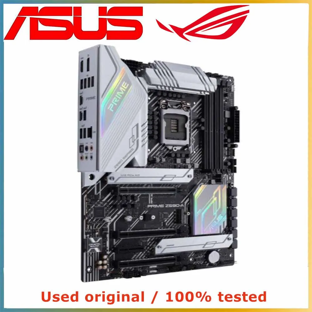 Imagem -02 - Asus-prime Placa-mãe de Computador Lga 1200 Ddr4 128g para Intel Desktop Z590 Mainboard M.2 Nvme Pci-e 4.0 X16