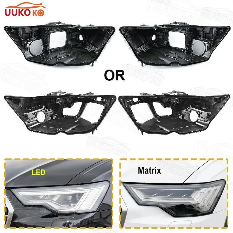 Fit For Audi A6 A6L C8 2019-2022 Car Headlight Base Headlamp House Box Replacement Headlight Back Housing Holder Back Support