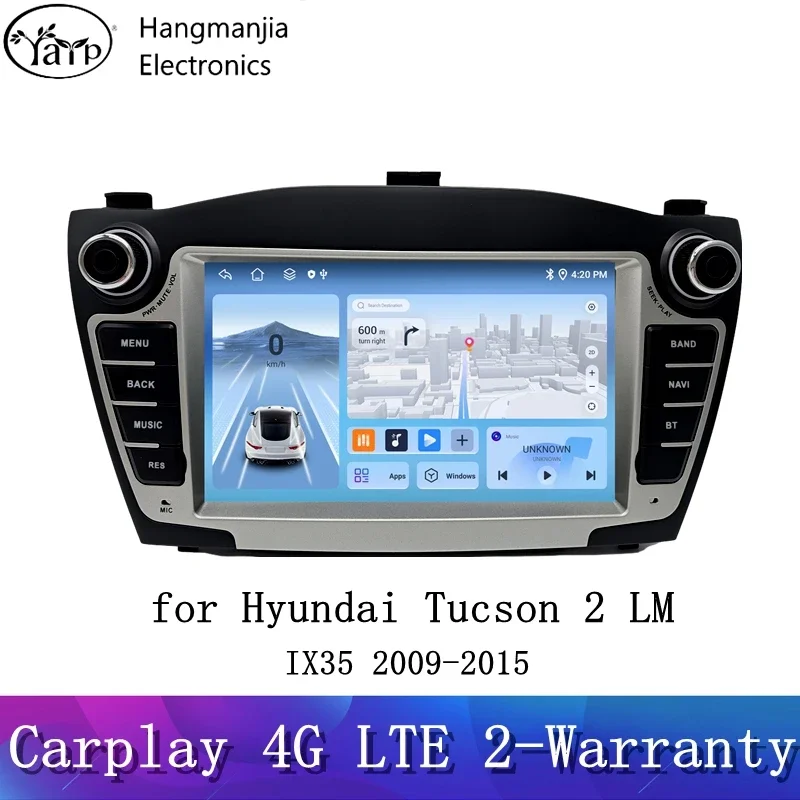 

Hangmanjia Android13 Автомобильное радио для Hyundai IX35 Tucson 2 LM 2009-2015 Экран Мультимедиа Авторадио WIFI Carplay Навигация GPS