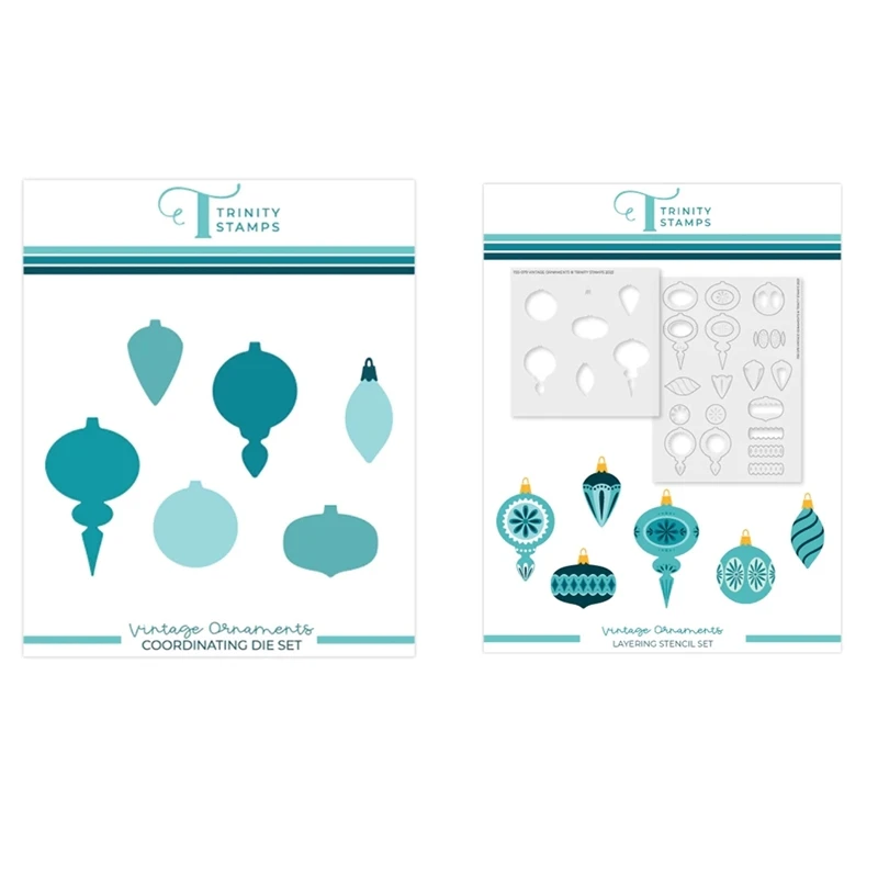 

New 2023 Christmas Vintage Ornaments Metal Cutting Dies Stencils Scrapbooking For Paper Making Embossing Frame Card