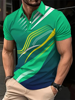 Breathable and Quick Drying Badminton Tennis Lapel Sports Short Sleeve Golf Jersey Summer Fashion Sports Casual Men's Polo Shirt