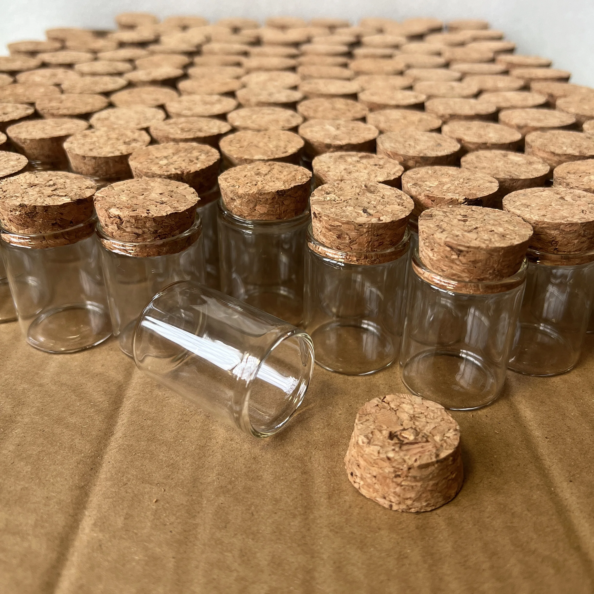 30/105 Pcs 15ml Small Glass Bottles Cork Stopper Test Tube Jars Mini Containers DIY Favors Herb Storage Decorative Tiny Bottles