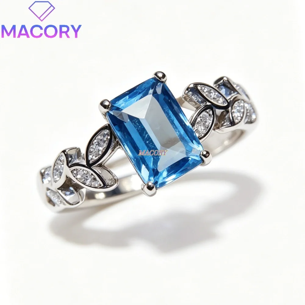 S925 sterling silver natural topaz ring delicate and elegant stackable perfect for graduation ceremonies and adult celebrations