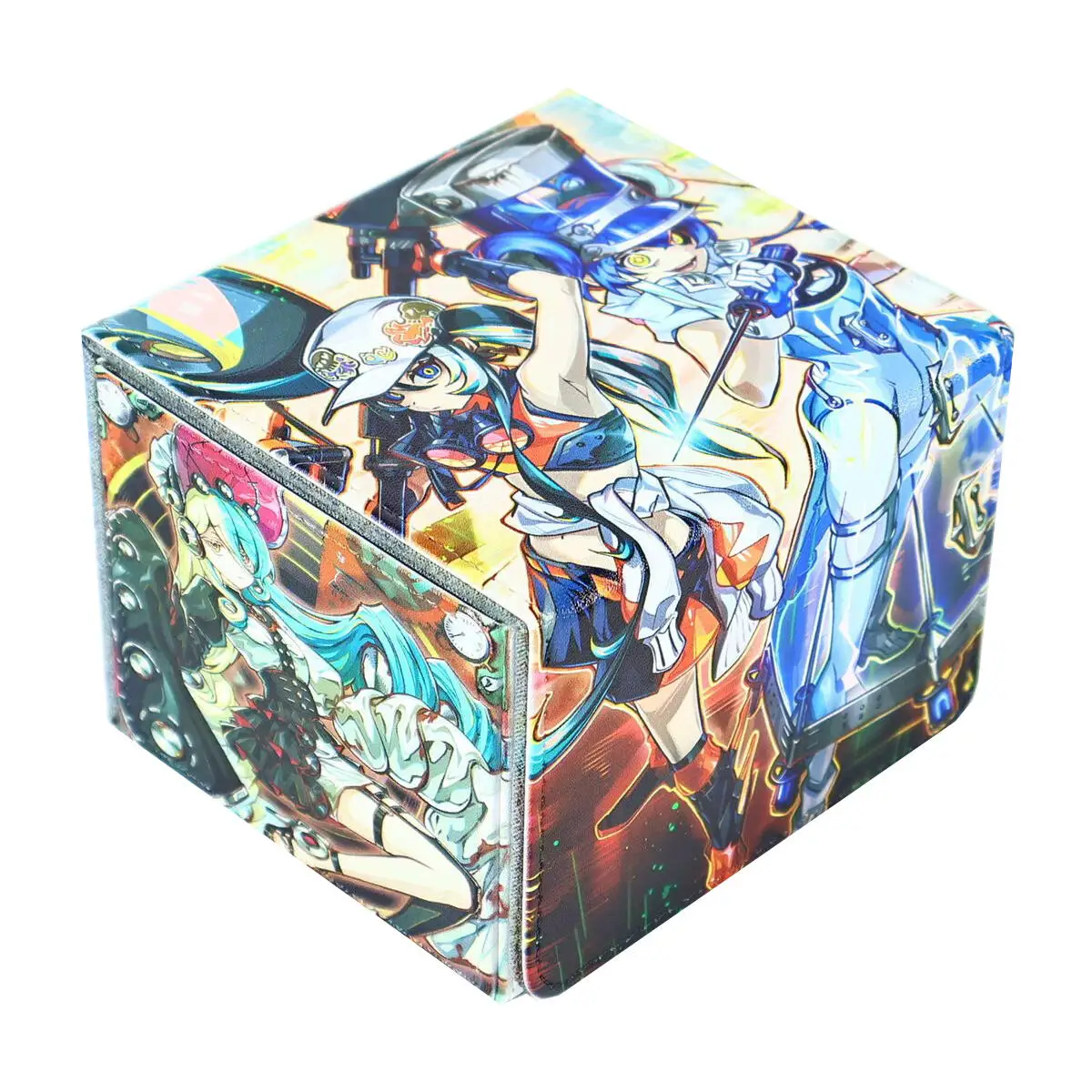Diy Self Made Yu-Gi-Oh! Kewl Tune Card Storage Box Ygo Kewl Tune Mix High-End Leather Magnetic Card Box Anime Cards Gift Toys