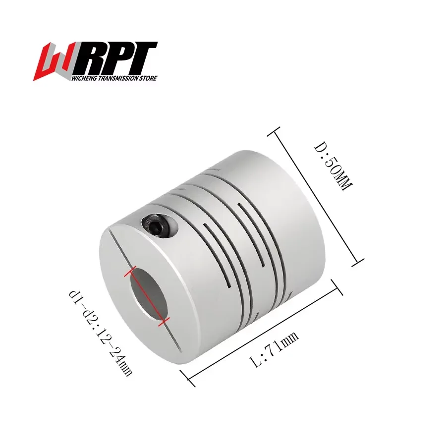 

CIC Aluminum Alloy Parallel Line Coupling Clamping Groove Coupling Flexible Coupling CIC-50X71