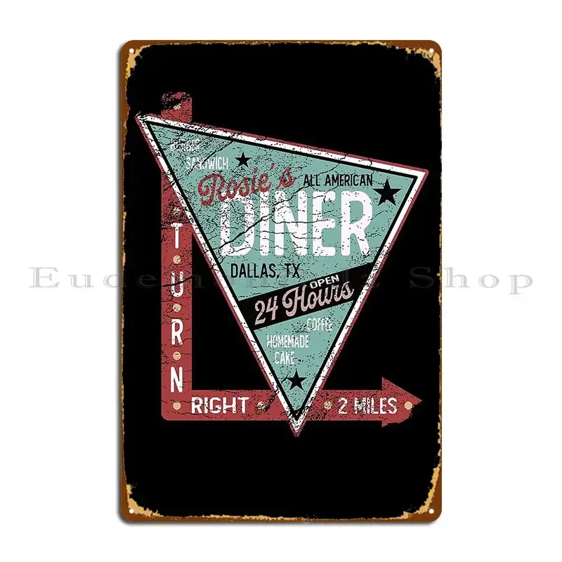 Rosie S Diner Metal Sign Personalized Kitchen Party Wall Plaque Bar Tin Sign Poster