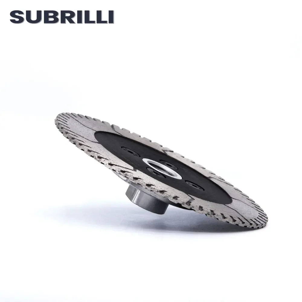 SUBRILLI 115mm Diamond Dual Saw Blade M14 Thread Hot Pressed Cutting Grinding Disc Stone Granite Marble Concrete Cut Blade 4.5\