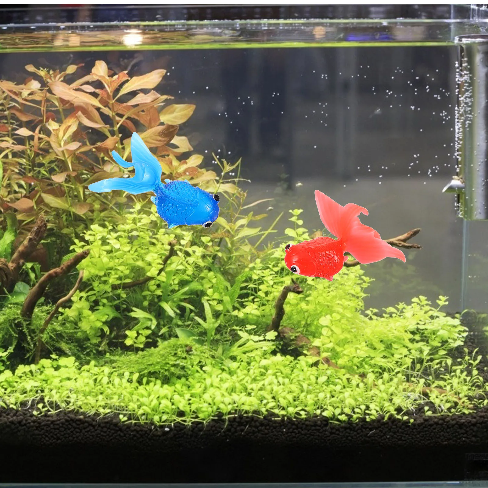 20 stücke Realistische Weiche TPR Goldfisch ornamente Simulation Goldfisch für Kinder Dekoration Aquarium Tank Heimtierbedarf Fisch Spielzeug