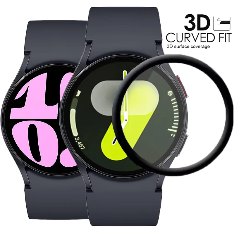 1-5 Pack Screen Protector For Samsung Galaxy Watch 4 5 Pro 45mm Soft Glass Tempered for Galaxy Watch Series Active 2 40mm 44mm