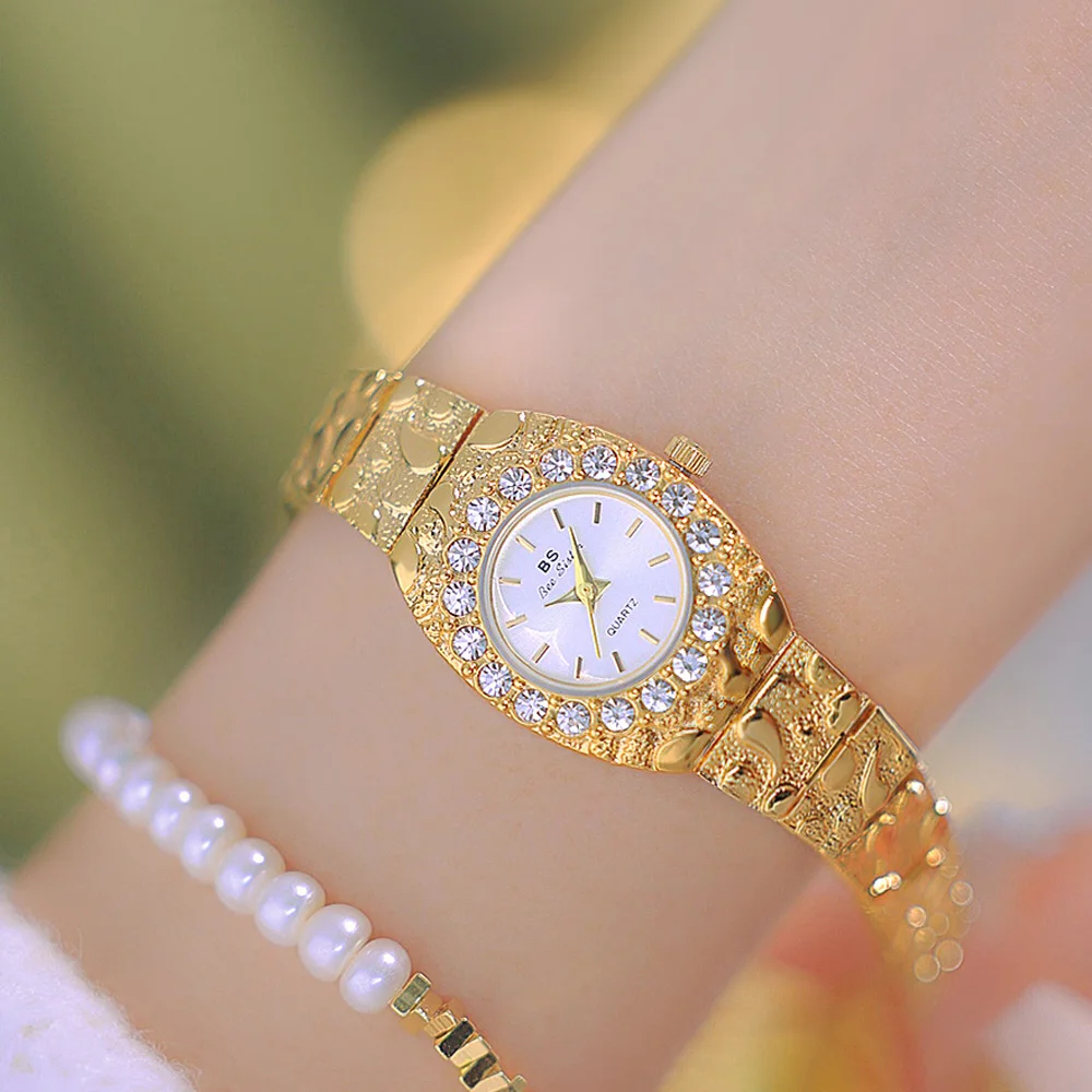 

Роскошные женские часы, наручные часы с бриллиантами, маленький черный циферблат, кварцевые часы высокого качества, модные платья, подарки, новинка 2025 года, водонепроницаемые