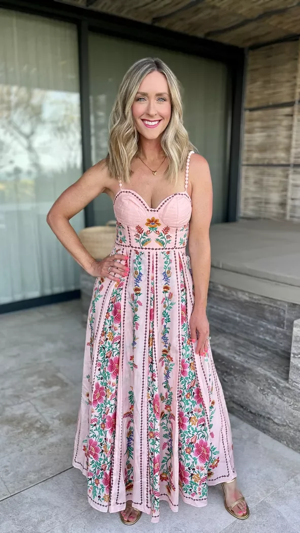 womens pink spring dresses pink summer dresses for women Off-the-Shoulder Cute Pink Floral Mini Summer Dress Blush Bloom / Medium