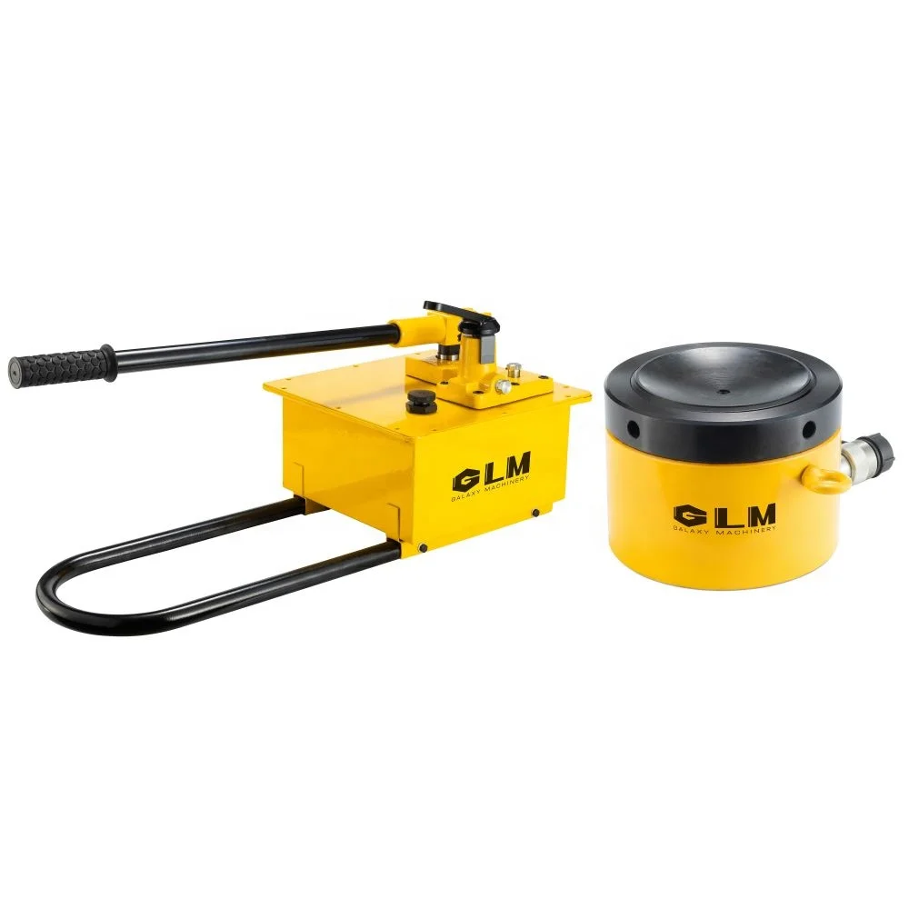 Safe Long-Time Load Holding Via Lock Nut High-Capacity 160ton Single Acting Low Height Lock Nut Hydraulic Cylinder