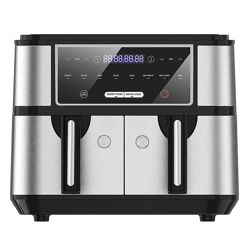 Newest Design Stainless Steel Panel 3.5L 5L 5.5L 6L 9L Air Fryer with Inside Galvanized Sheet Electric Deep Air Fryer Oven