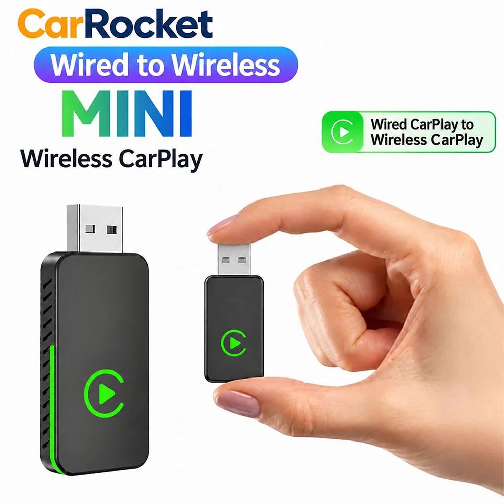 Wireless CarPlay Adapter Wired to Wireless CarPlay Dongle Plug & Play Bluetooth Auto Connect For Volvo Skoda Seat Toyota VW