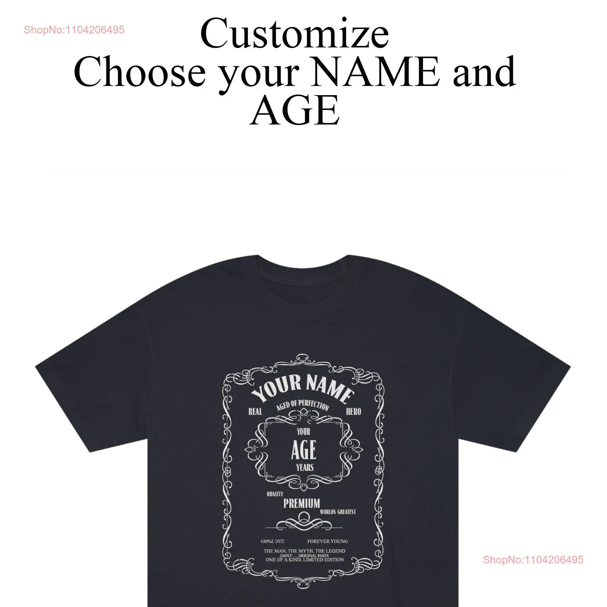 Customize Birthday Ideas for Men s Him T Shirt Personalised Present Funny Vintage long or short sleeves