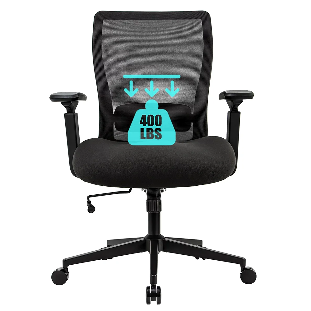 Robust Comfort:400-Pound High-Capacity Office Chair with Upgraded Dimensions and Ergonomic Design Integration Office Furniture