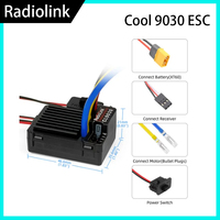 Future Flight Radiolink Cool 9030 ESC 90A Brushed (2-4S) Waterproof Built-in BEC 5A Selectable 5.5V/7.5V 1/10 RC Truck Tanks Car