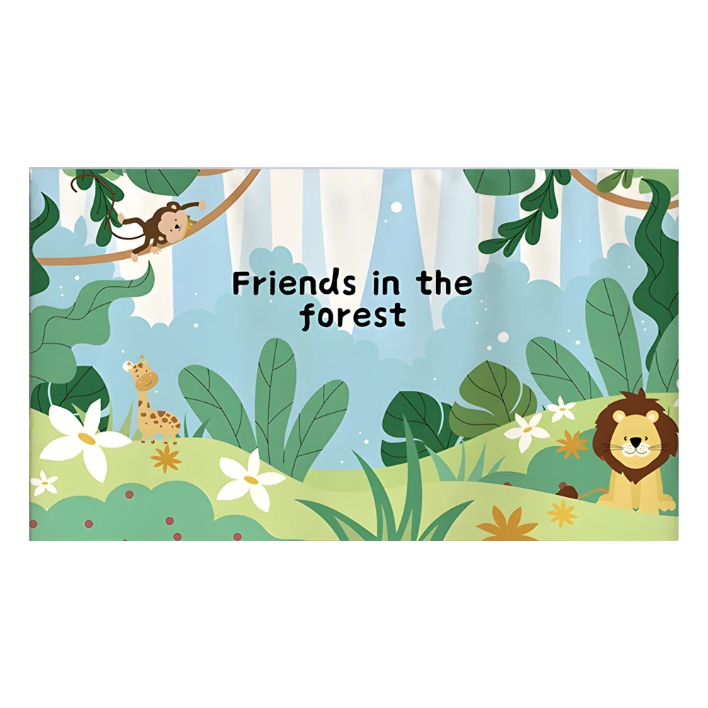 Stylish TV Cover with Cartoon Forest Animal Graphics,Dustproof & Thickened,Easy to Install,Fits24,43,50,55,65,70,75 & 85inch TVs