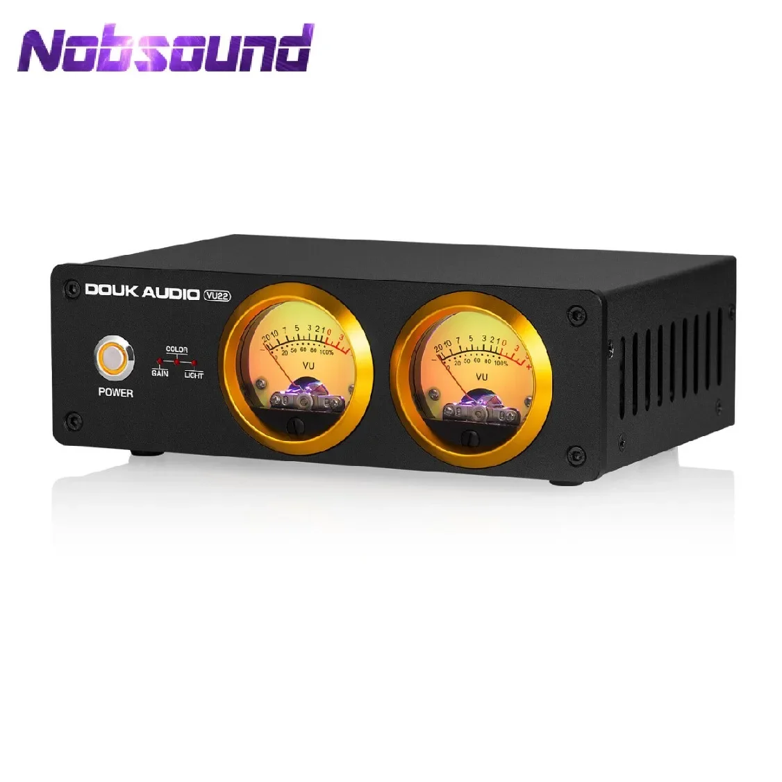 Nobsound Dual Microphone + LINE  Analog VU Meter Display for Amplifier Sound Level DB Panel Music Spectrum Audio Indicator